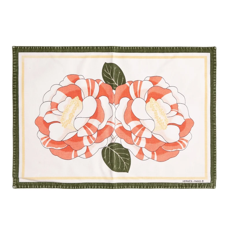 Hermès Zehn Vintage Platzsets im floralen Design