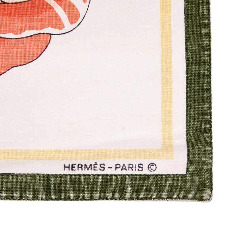 Hermès Zehn Vintage Platzsets im floralen Design