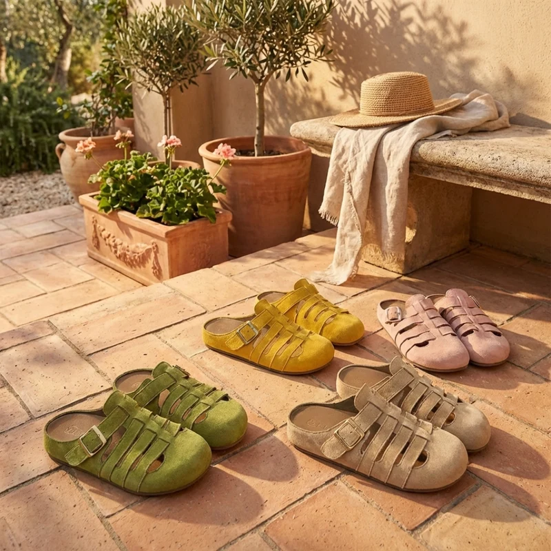 Gemütliche Slip-On-Mulesandalen