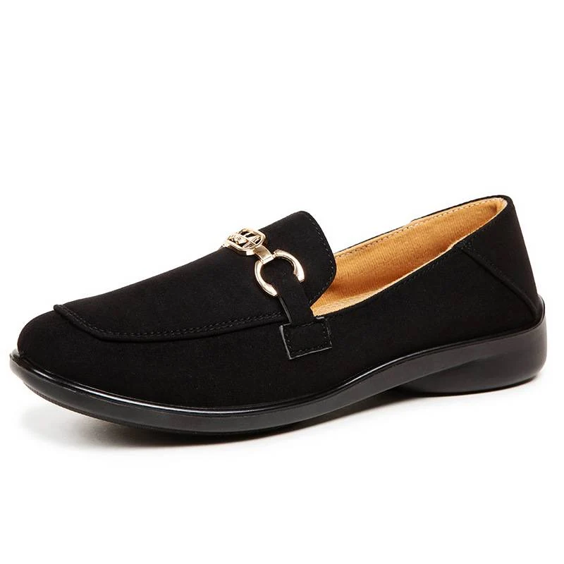 Damen Loafer Slipper Flach Marineblau