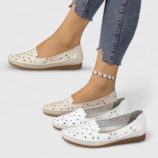 Damen Durchbrochene Ballerinas