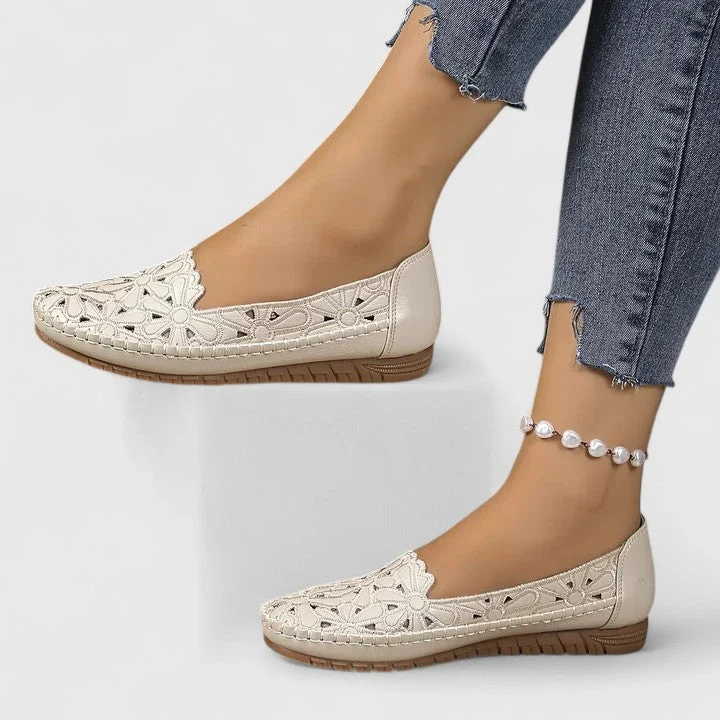 Damen Durchbrochene Ballerinas