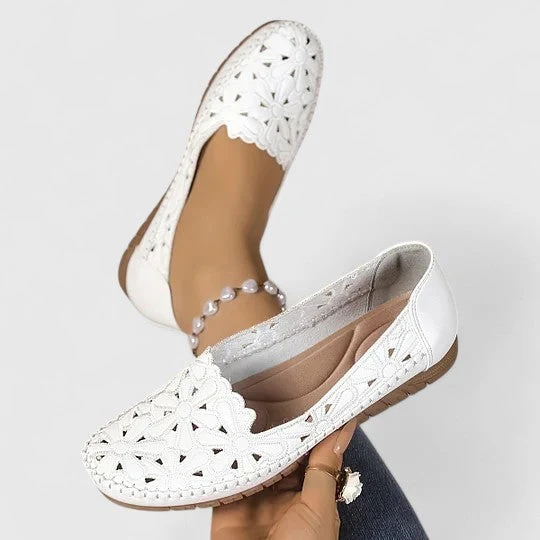 Damen Durchbrochene Ballerinas