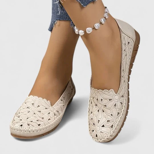 Damen Durchbrochene Ballerinas