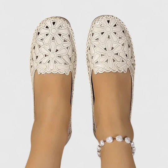 Damen Durchbrochene Ballerinas