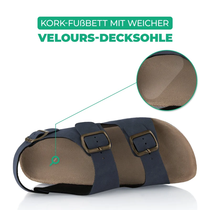 Sandalen mit Kork-Fußbett