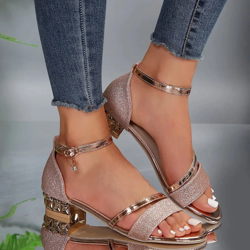 Damen Knöchelriemen Sandalette