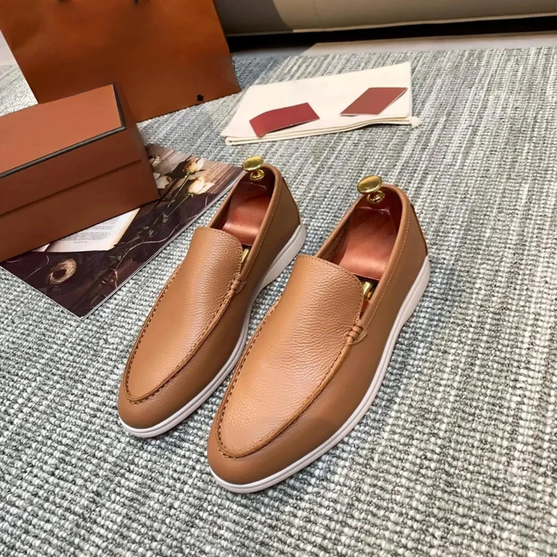 Herren Leder Slipper Aus Hochwertigem Rindsleder