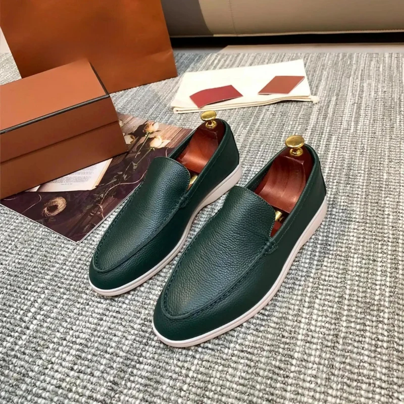 Herren Leder Slipper Aus Hochwertigem Rindsleder