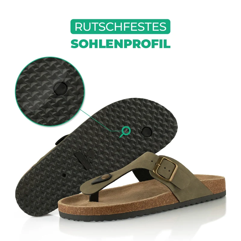 Zehentrenner mit Kork-Fußbett