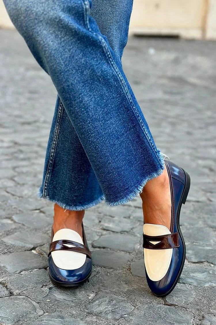 Damen Zweifarbige Loafer