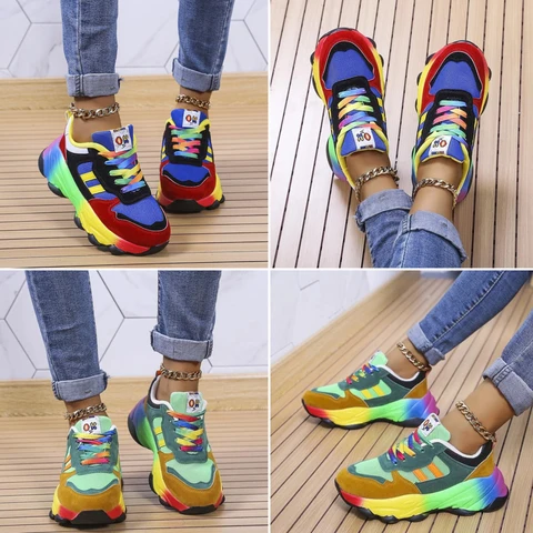 Bunte orthopädische Turnschuhe mit Stil