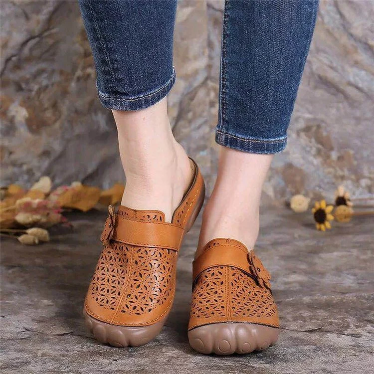 Damen Clogs Aus Leder Weite Passform Leicht