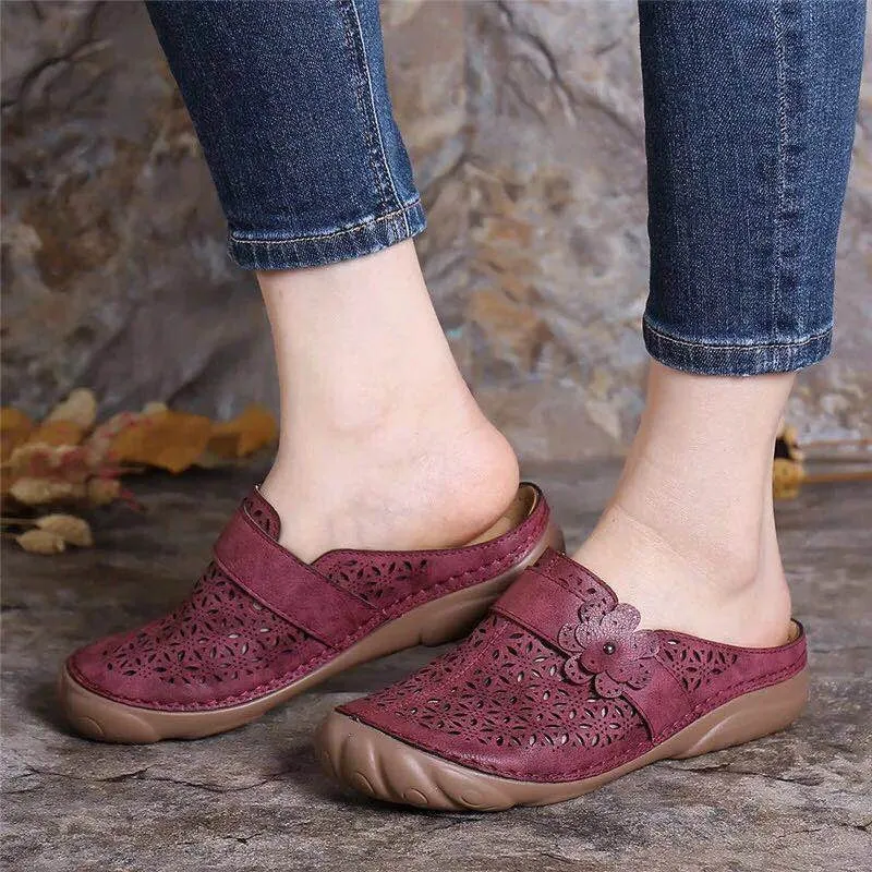 Damen Clogs Aus Leder Weite Passform Leicht