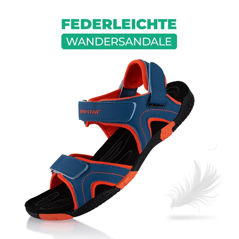 Trekking Sandalen robuste Wandersandalen - Blau-Orange