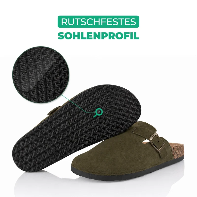 Pantoffeln mit Kork-Fußbett