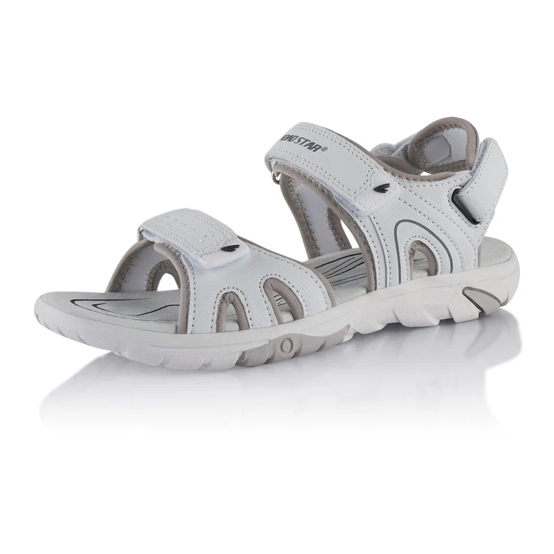Trekking Sandalen robuste Wandersandalen - Weiß-Grau