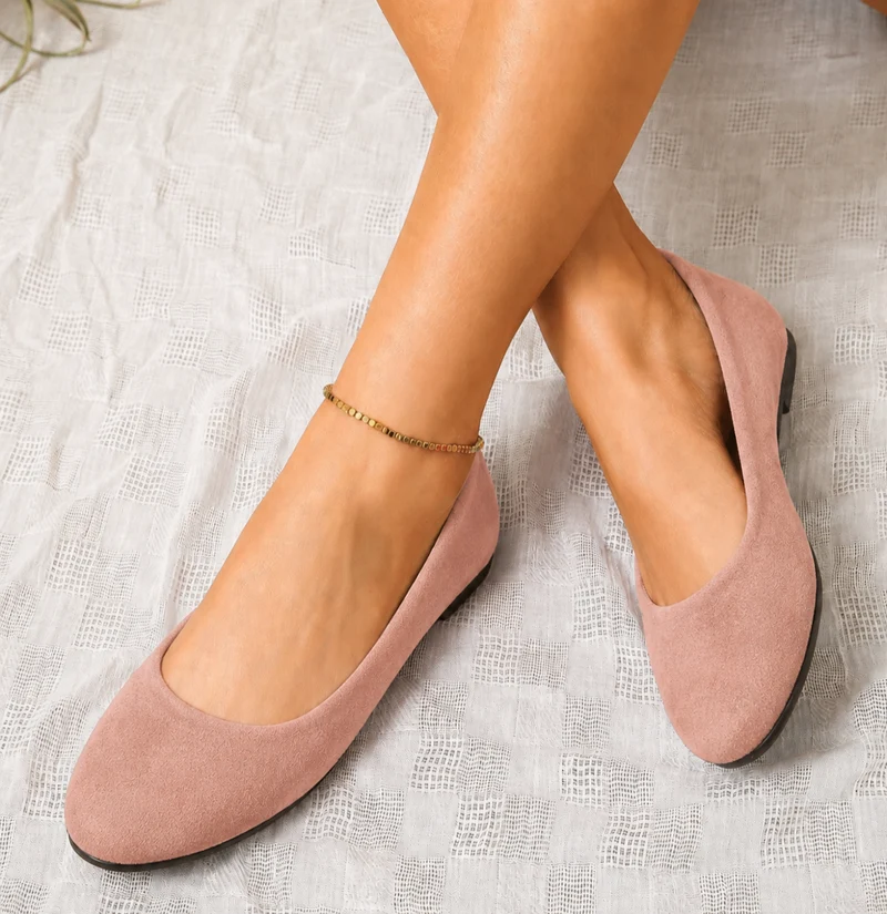 Damen Ballerinas Slip-On Runde Kappe