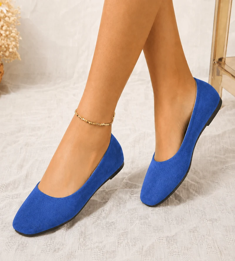 Damen Ballerinas Slip-On Runde Kappe