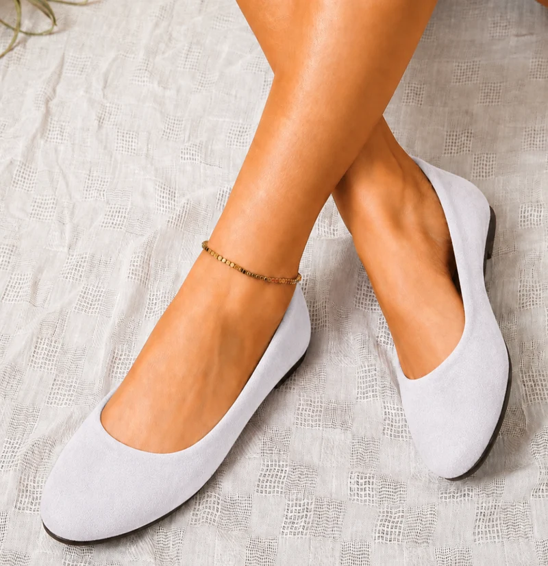 Damen Ballerinas Slip-On Runde Kappe