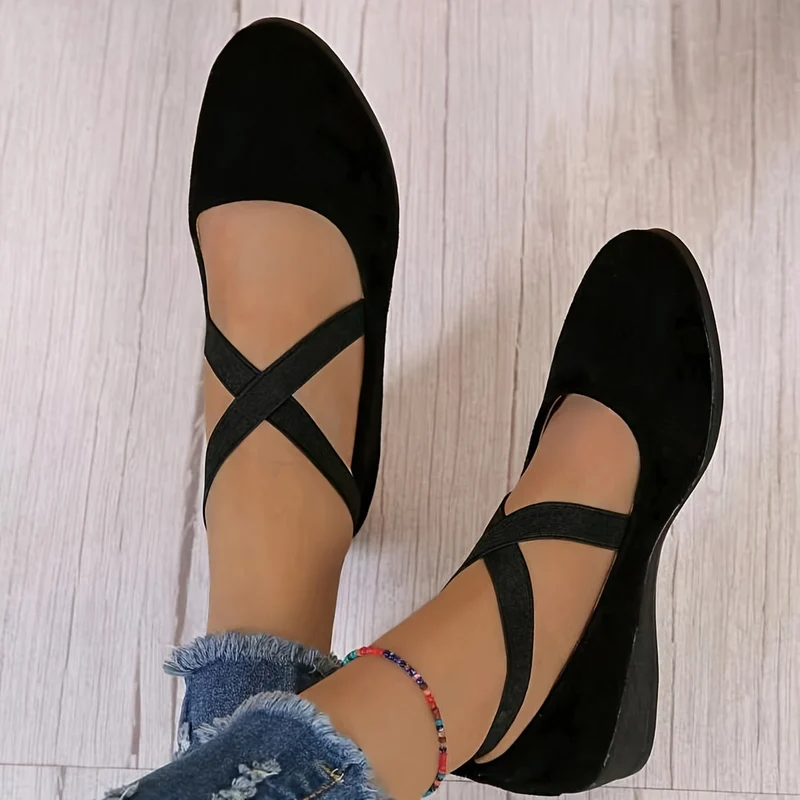 Damen Keilpumps mit Kreuzriemen