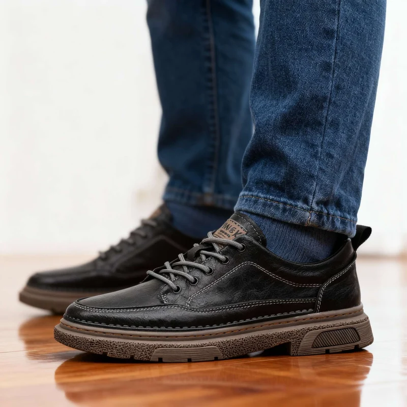Herren Casual Schnürschuhe Halbschuh