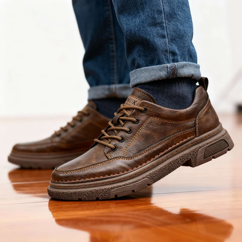 Herren Casual Schnürschuhe Halbschuh