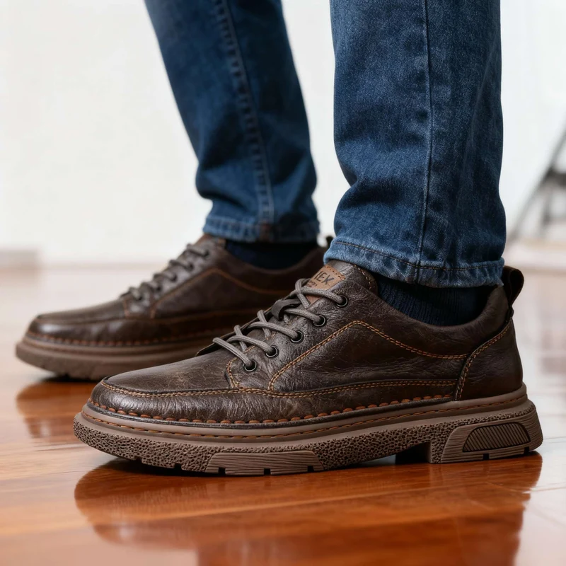 Herren Casual Schnürschuhe Halbschuh