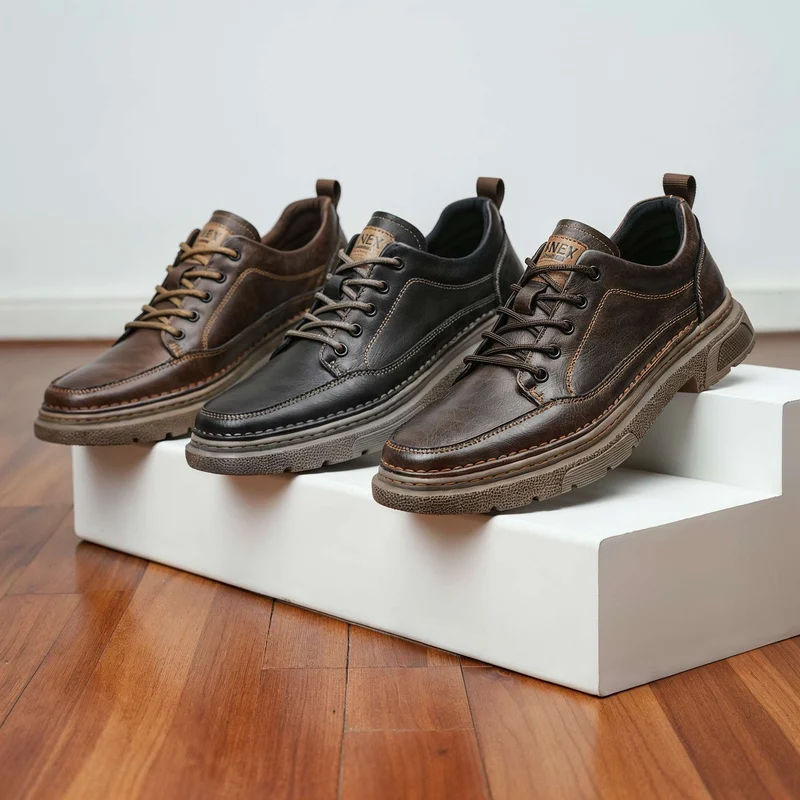 Herren Casual Schnürschuhe Halbschuh
