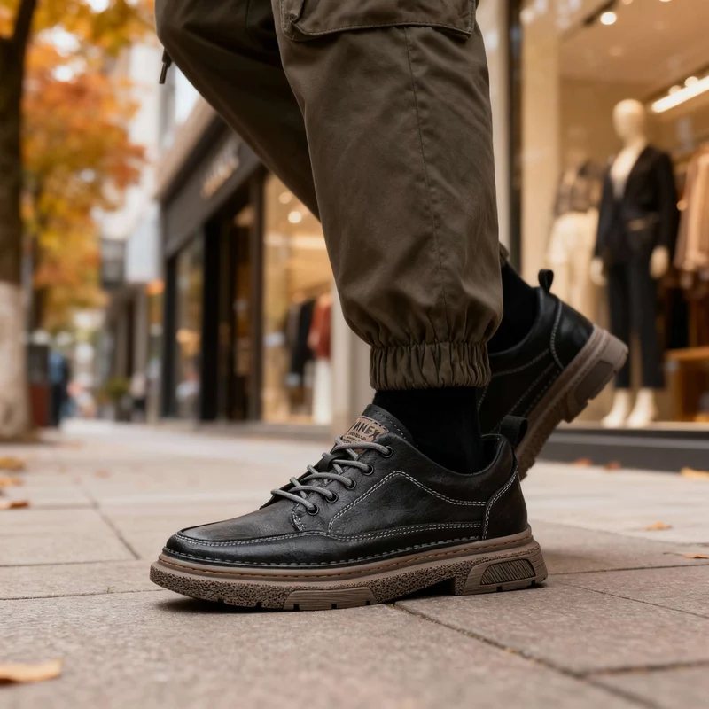 Herren Casual Schnürschuhe Halbschuh