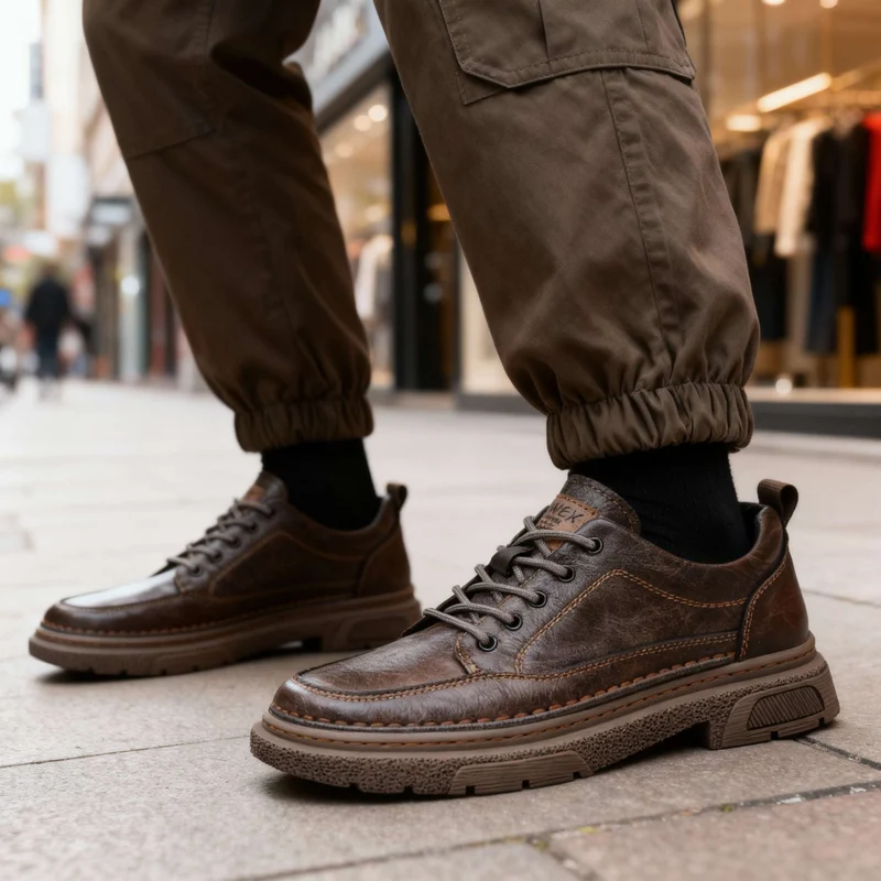 Herren Casual Schnürschuhe Halbschuh