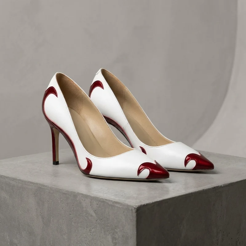 Damen Spitze Pumps Stilettoabsatz