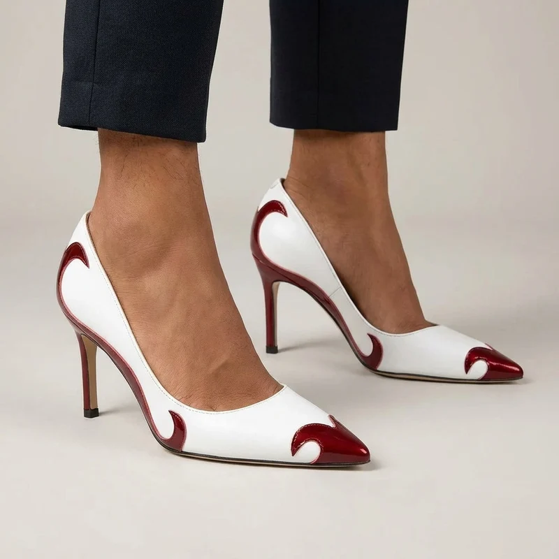 Damen Spitze Pumps Stilettoabsatz