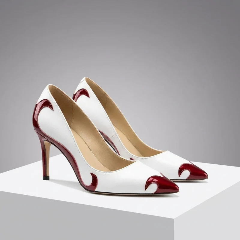 Damen Spitze Pumps Stilettoabsatz