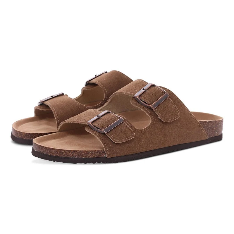 Comwarm Damen-Wildleder-Pantoletten mit Fußgewölbeunterstützung – Bequeme Strandsandalen und Clogs