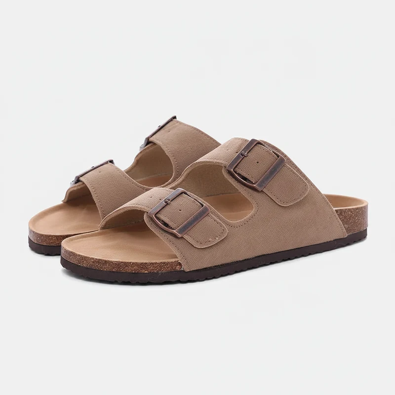 Comwarm Damen-Wildleder-Pantoletten mit Fußgewölbeunterstützung – Bequeme Strandsandalen und Clogs