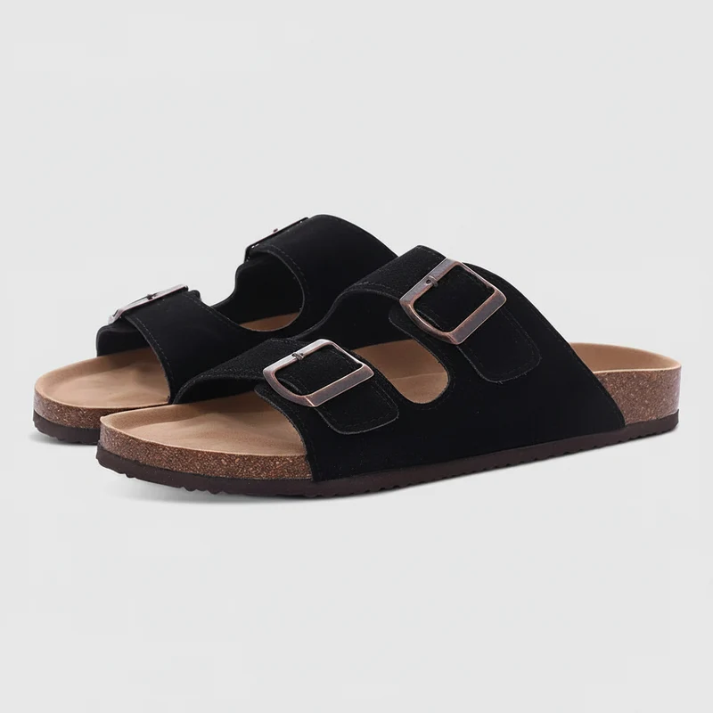 Comwarm Damen-Wildleder-Pantoletten mit Fußgewölbeunterstützung – Bequeme Strandsandalen und Clogs