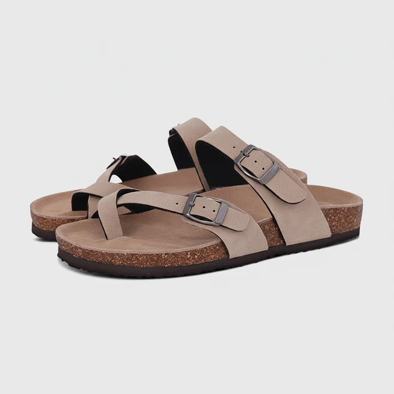 Comwarm Damen-Wildleder-Pantoletten mit Fußgewölbeunterstützung – Bequeme Strandsandalen und Clogs
