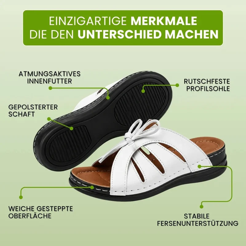 Komfortsandale — Federleicht · Atmungsaktiv · Den ganzen Tag bequem