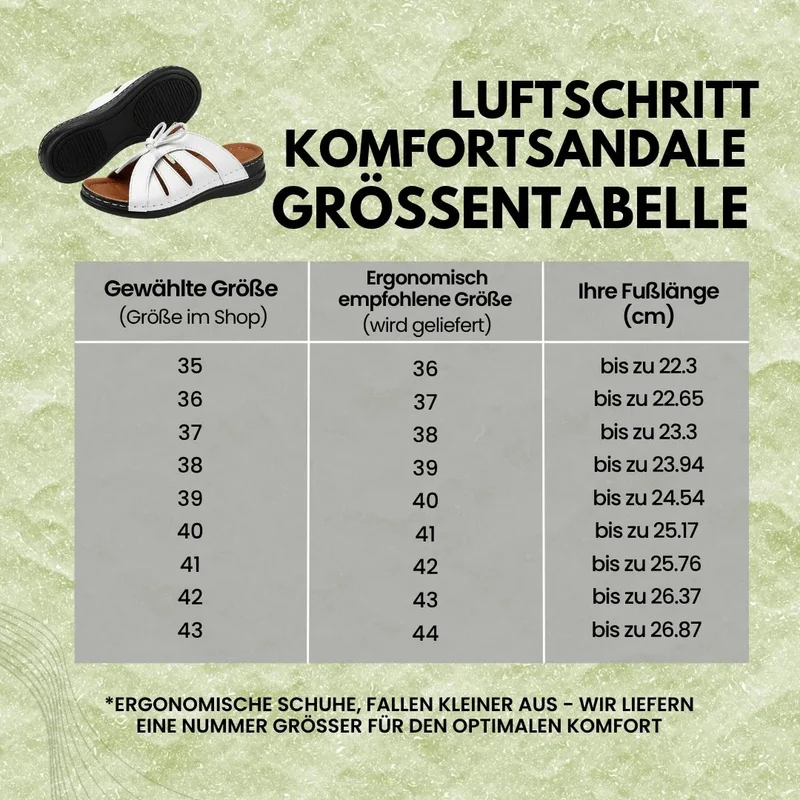 Komfortsandale — Federleicht · Atmungsaktiv · Den ganzen Tag bequem