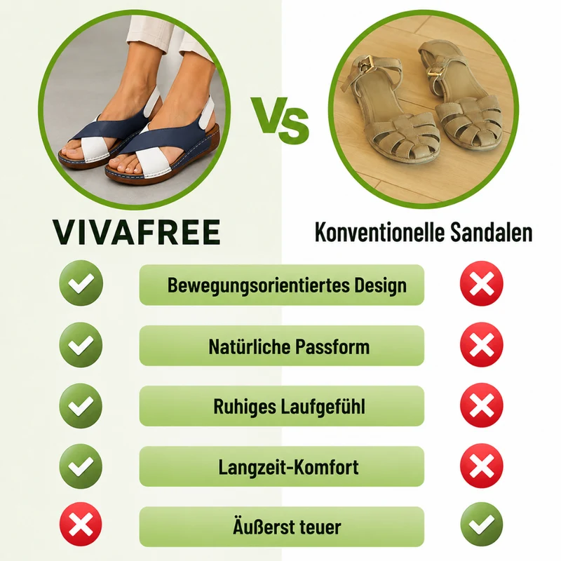 VivaFree Komfort-Sandalen | Rutschfest & Federleicht