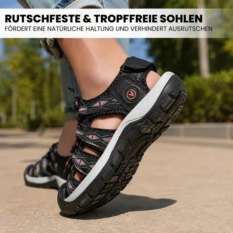 OrthoTrekking Komfort-Sandalen zum Gehen & Wandern | Rutschfest & Federleicht
