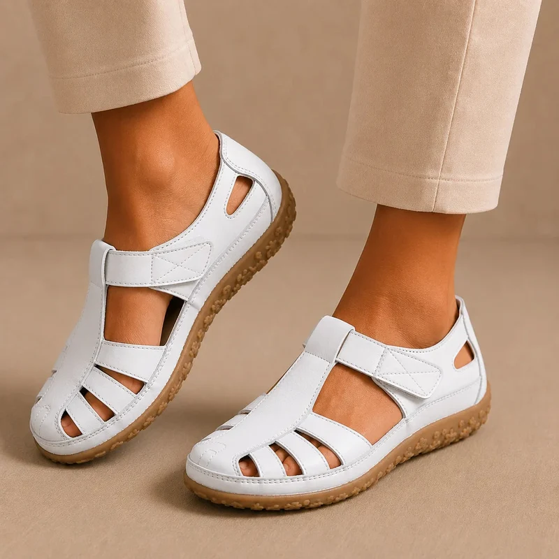 Komfort-Sandale aus Leder — Premium-Soft · Rutschfest · Federleicht