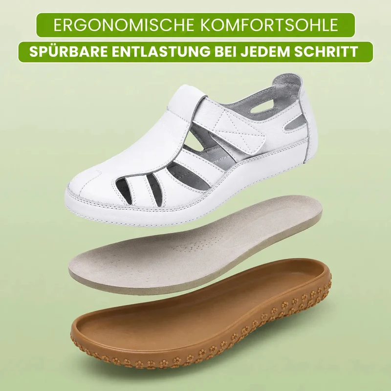 Komfort-Sandale aus Leder — Premium-Soft · Rutschfest · Federleicht