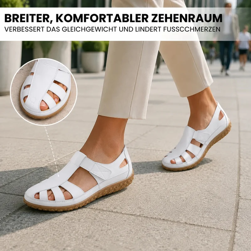 Komfort-Sandale aus Leder — Premium-Soft · Rutschfest · Federleicht