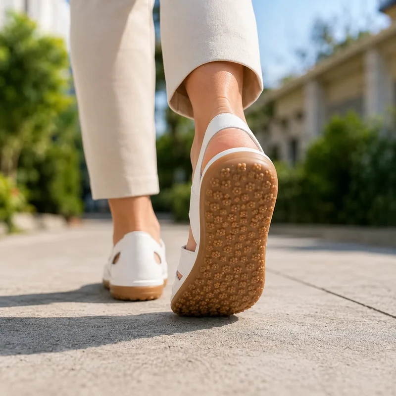 Komfort-Sandale aus Leder — Premium-Soft · Rutschfest · Federleicht