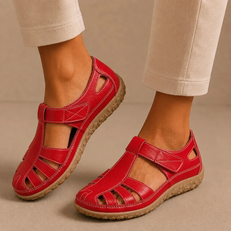 Komfort-Sandale aus Leder — Premium-Soft · Rutschfest · Federleicht
