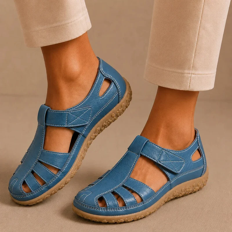 Komfort-Sandale aus Leder — Premium-Soft · Rutschfest · Federleicht