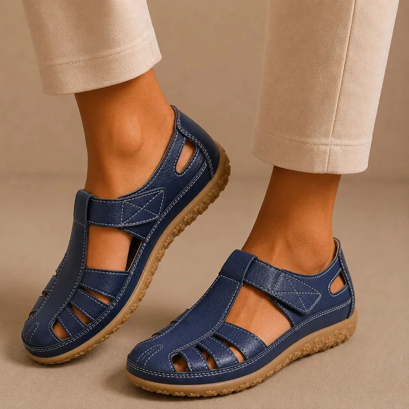 Komfort-Sandale aus Leder — Premium-Soft · Rutschfest · Federleicht