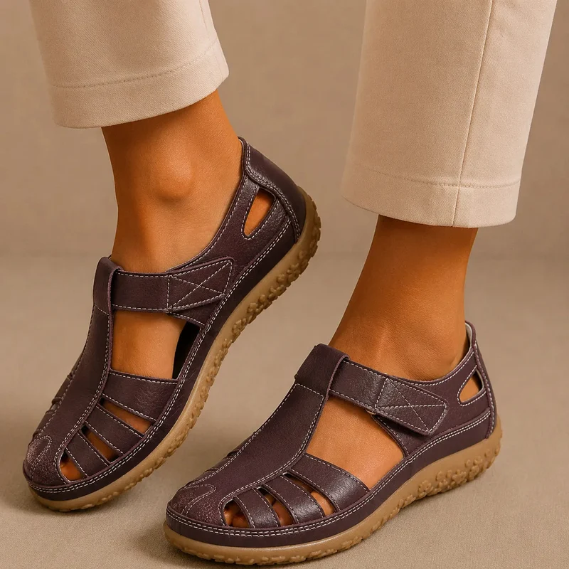 Komfort-Sandale aus Leder — Premium-Soft · Rutschfest · Federleicht